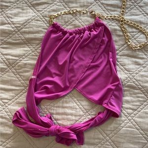 Womens pink crop top